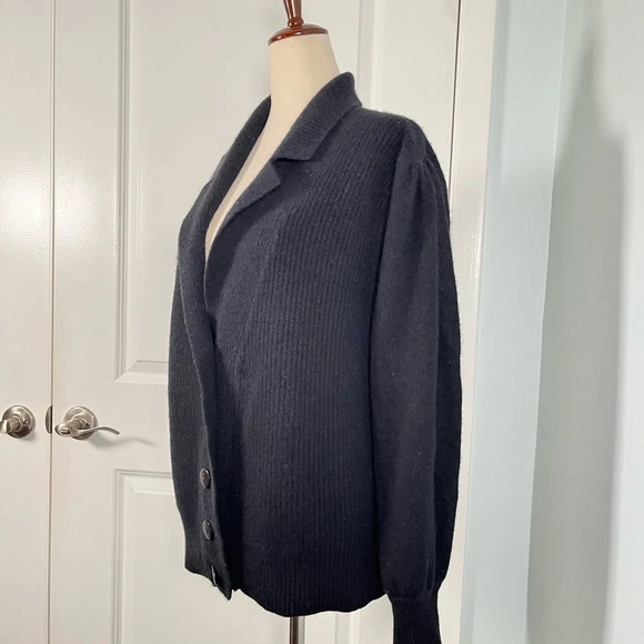 Richard and Company Vintage puff sleeves lambswool blend cardigan size M - Picture 7 of 10